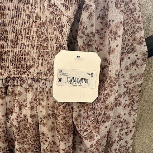 Altar'd State Ivory and Taupe Floral dress - Picture 6 of 6